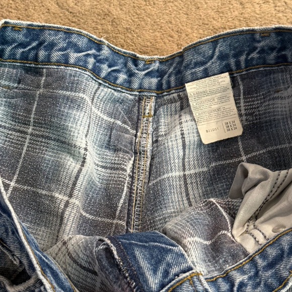 Vintage Carhartt Flannel Lined Jeans Mens Blue Denim 38x29 Made In USA - Picture 4 of 10